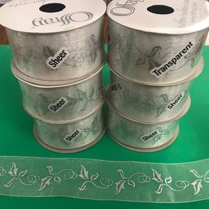 6 Rolls sheer vineyard ribbon New